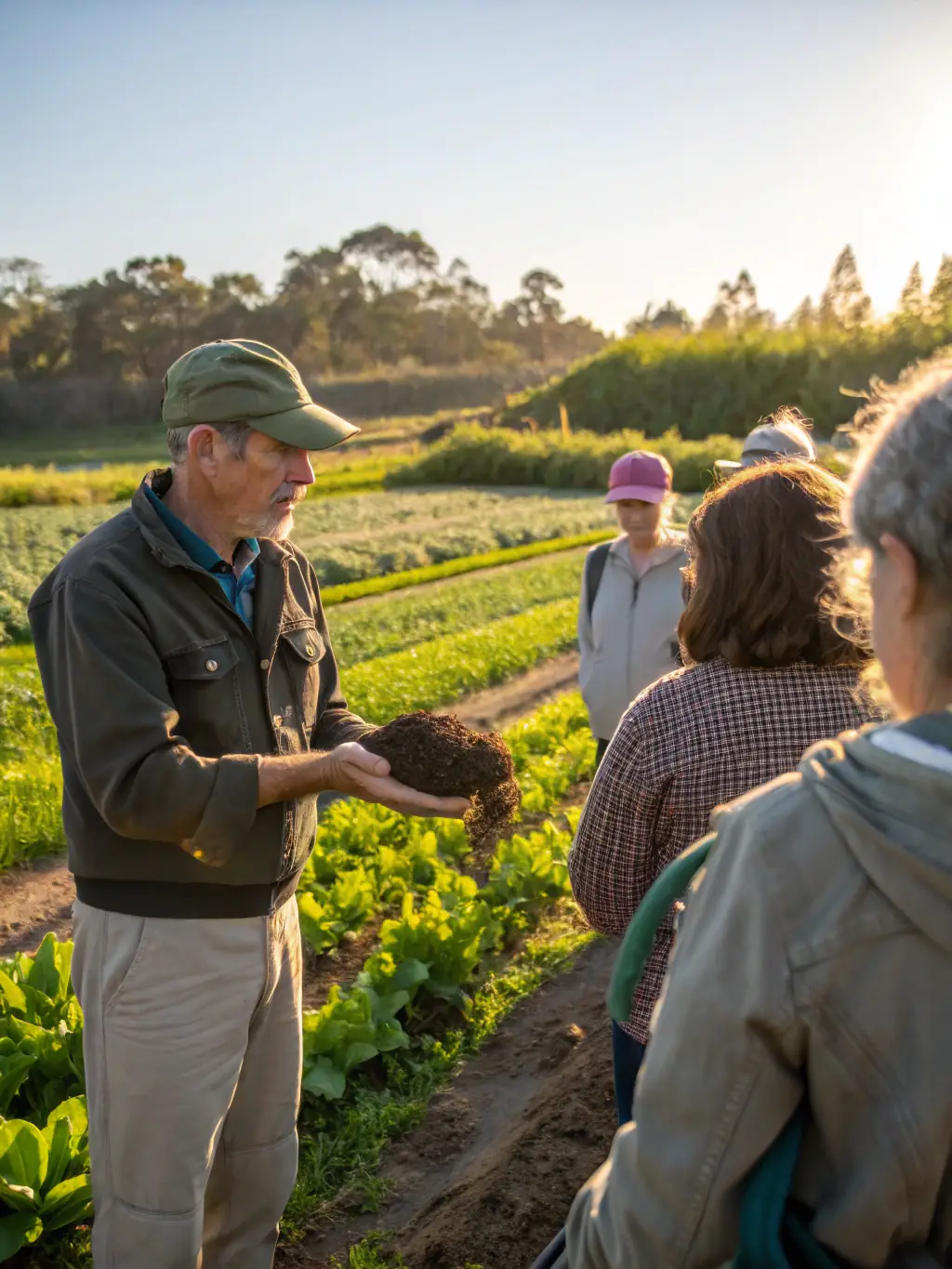 A workshop session where local farmers are learning about vulture-friendly farming practices from an AVB conservationist.