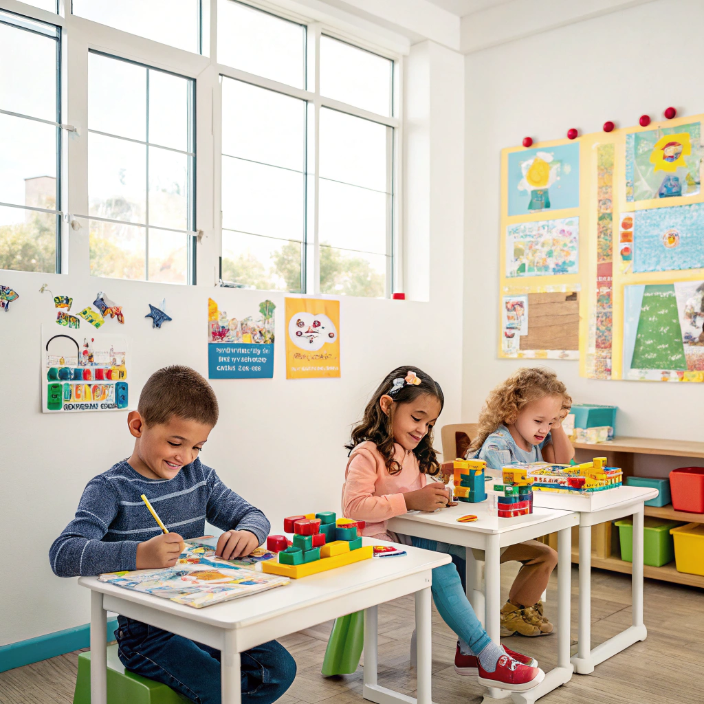 Children participating in an educational workshop