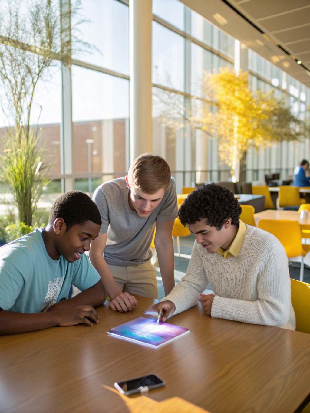 Students collaborating in a study group